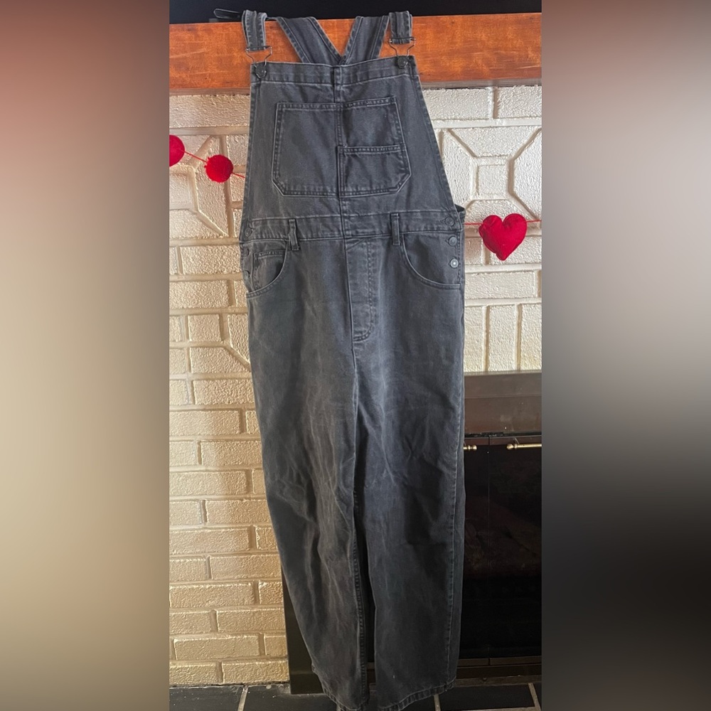 We The Free Charcoal Straight Leg Overalls